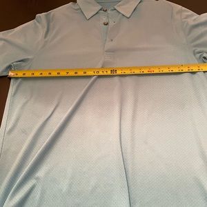 Callaway dry fit golf shirt.  Light blue